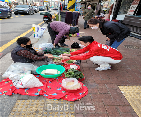 배시열 후보, 왜관시장 방문 지지 호소