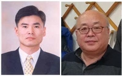 사진 왼쪽부터 배시환 ㈜두산전자사업 김천공장장·박태완 해동무역(주) 대표이사