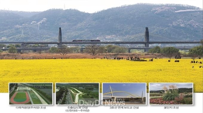 대구시 금호강 하중도 전경. (사진=대구시 제공)