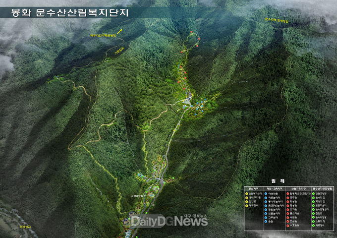  봉화문수산산림복지단지(전체조감도)