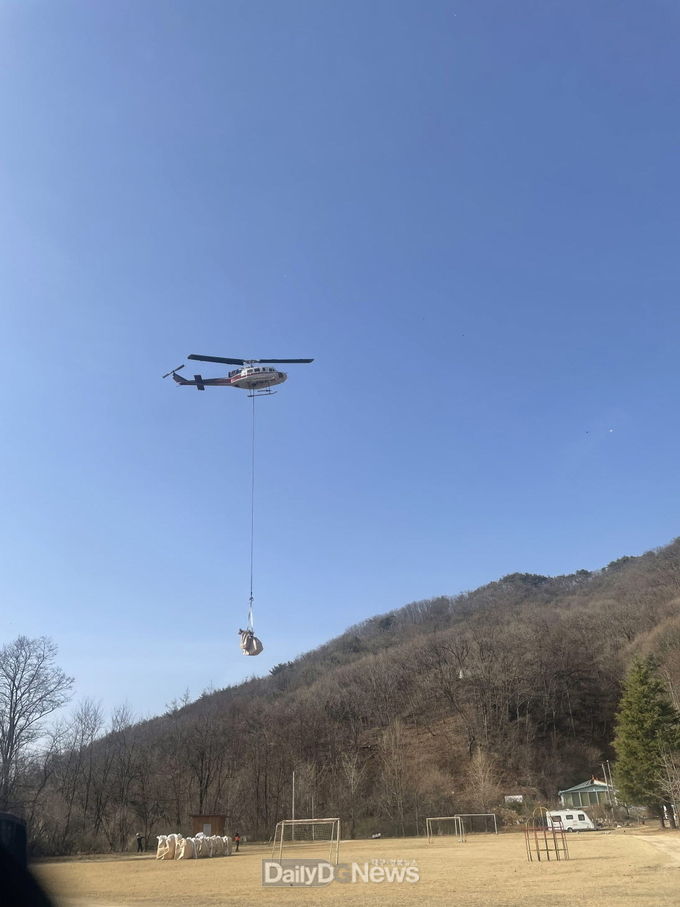 김천시, 산불 임차헬기 활용한 자재운반으로 등산로 정비사업 예산 1.2억원 절감
