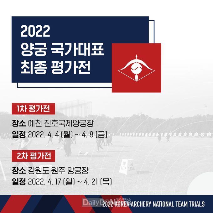 예천군, 2022년 양궁 국가대표 1차 평가전 개최