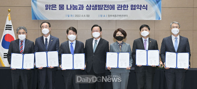 대구시 ‘맑은 물 나눔과 상생발전에 관한 협약식’ 모습. (사진=대구시 제공)