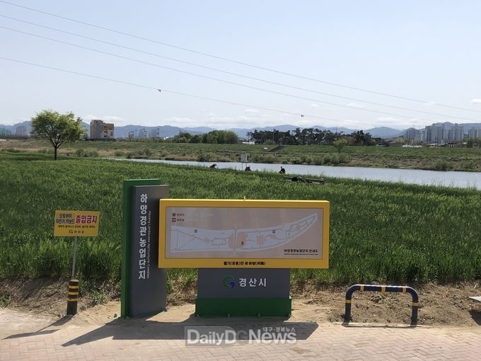 경산시 하양읍, 하양경관농업단지 홍보 안내판 설치