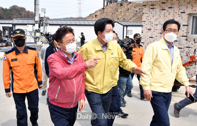 이철우 도지사, 입주 이재민 위로와 임시조립주택 직접 시설 확인