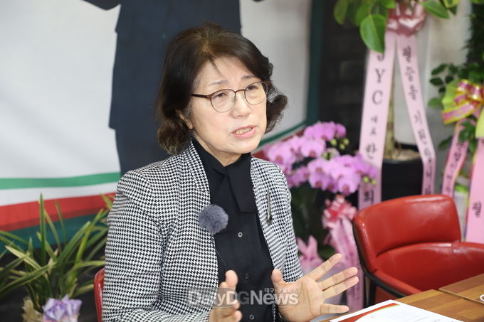 마숙자 경북교육감 예비후보. (사진=이준호 기자)