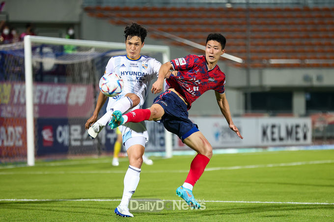 김천상무 울산현대와 홈경기 장면