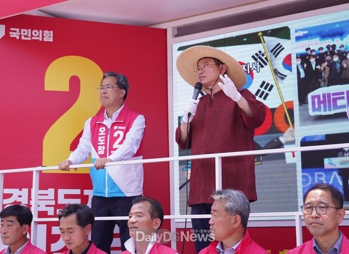 이철우 경북도지사 후보, 선거 6일째 강행군