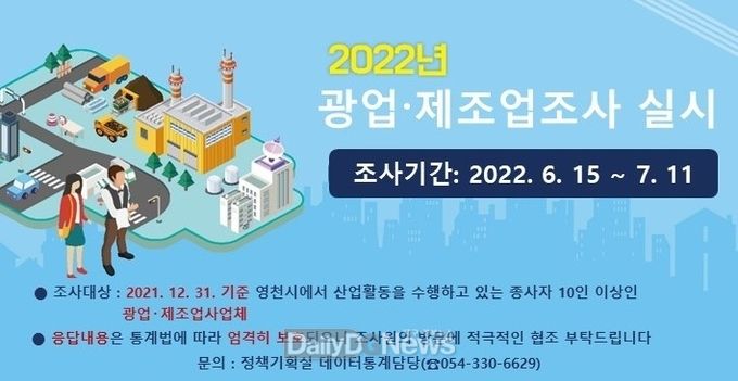 영천시) 2022년 광업제조업조사 배너 사진