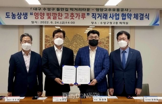 들안길먹거리타운상인회-영양고추유통공사MOU체결