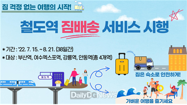 한국철도 대구경북본부, 하계 휴가철‘짐 배송 서비스’운영