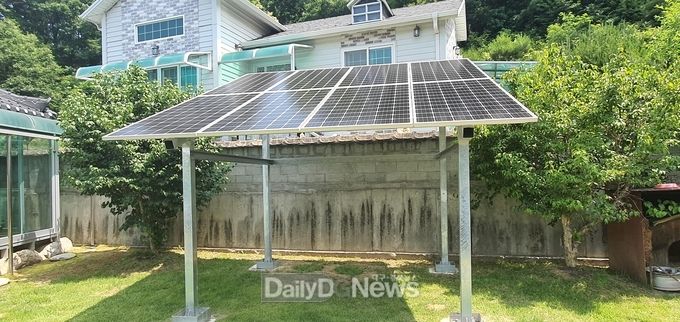 지난해 봉화읍에 설치된 태양광 사진