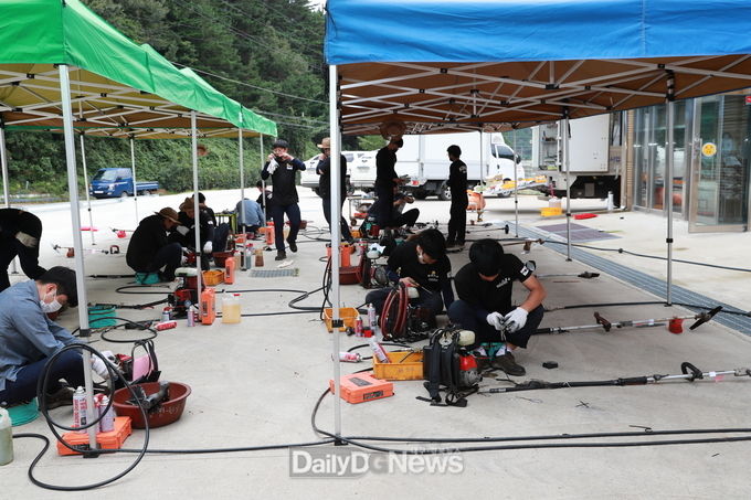 울진군, '찾아가는 예취기 합동 순회수리 봉사’ 추진