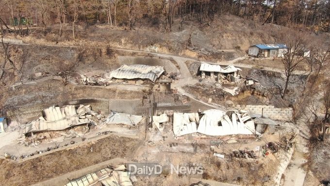 산불피해지역 하천 수질검사 결과 관련 사진 (신화2리)