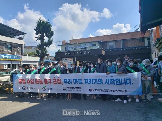 영천시, 수입산 마늘 종구 사용금지 캠페인 실시