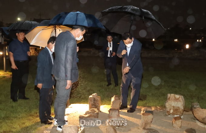 월성 남측 야간 경관조명 조성 현장찾아 집중 점검
