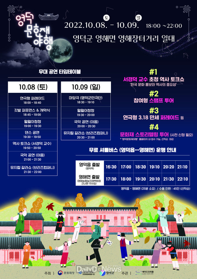 영덕 문화재 야행 ‘잊혀진 역사에 등불을 비추다’ 개최