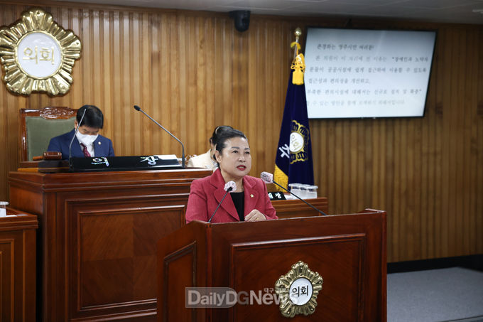 김화숙 의원, 5분 자유발언 펼쳐