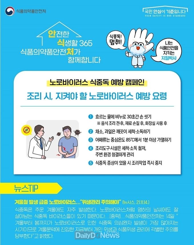 김천시, 겨울철 식중독 주의 당부