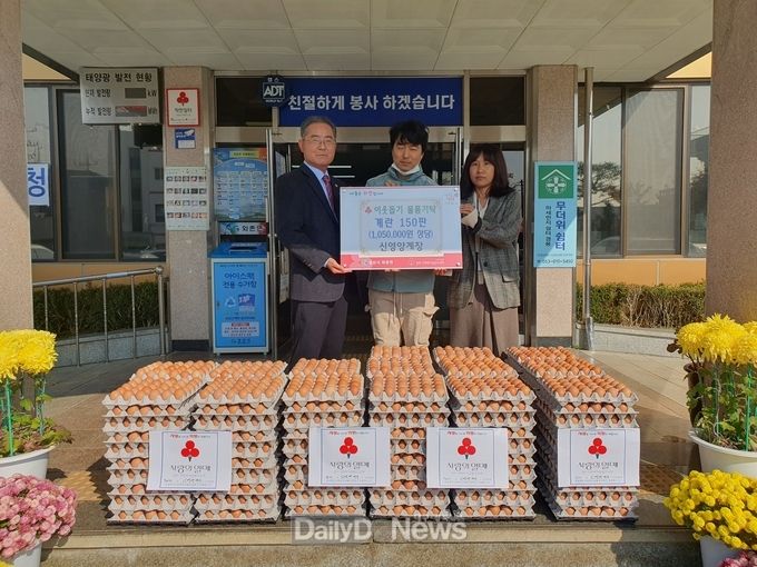 신영양계장 어려운 이웃 위한 사랑의 계란 150판 기탁