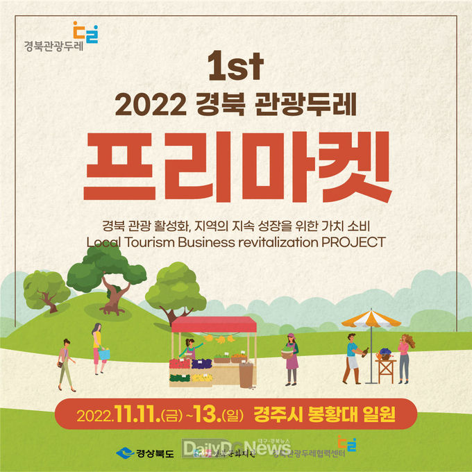 11~13일 3일간, 경주 봉황대 일원에서 제1회 관광두레 프리마켓 개최