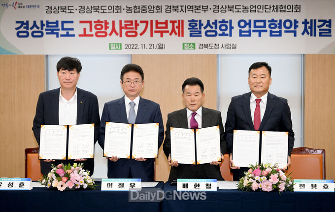 경북도, 고향사랑기부제 활성화 위한 업무협약 체결