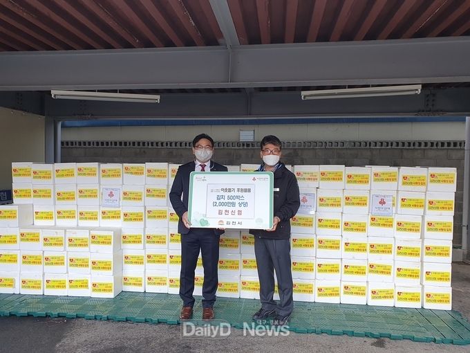 김천신협, 사랑의 김장김치(7㎏) 500박스 전달