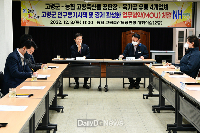 고령군, 농협고령축산물공판장•육가공유통업체간 인구증가시책 및 경제 활성화 업무협약(MOU) 체결