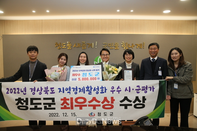 청도군, 경상북도 지역경제활성화 평가 ‘최우수상’수상