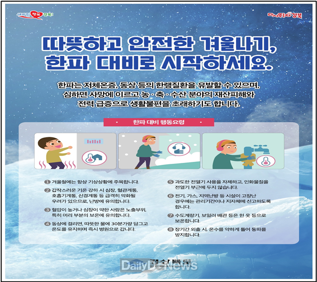 경북도, 대설‧한파 대처 비상체제 돌입