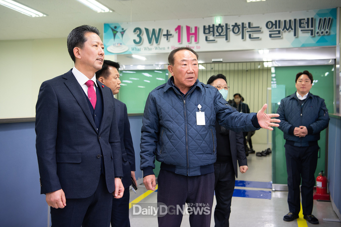구미시 방산 관련 중소기업 ‘엘씨텍’ 방문, 간담회 개최