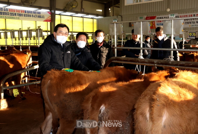 주낙영 경주시장 신년맞이 가축시장 방문