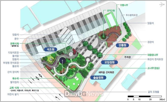 실외정원 조성계획도