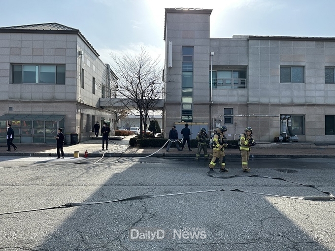 칠곡소방서, 영남복합물류센터 소방훈련 실시