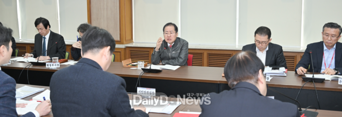 대구시 2월 간부회의 모습. (사진=대구시 제공)