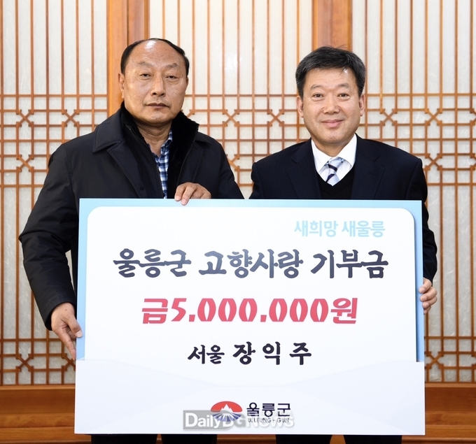 울릉군, ‘고향사랑기부제’연이은 고액 기부