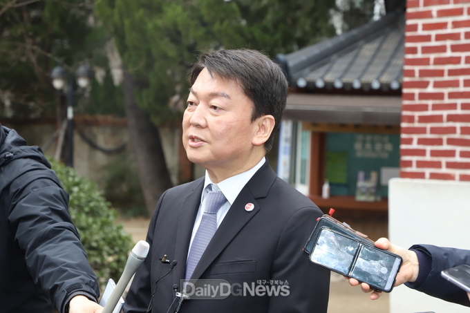 안철수 국민의힘 당대표 후보가 전당대회 1차 투표에서 1등 하겠다고 말하고 있다. (사진=이준호 기자)