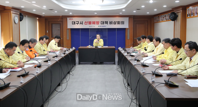 대구시. 봄철 산불예방비상대책회의 개최 모습. (사진=대구시 제공)