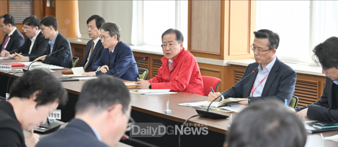 3월 20일 열린 대구시 간부회의 모습. (사진=대구시 제공)
