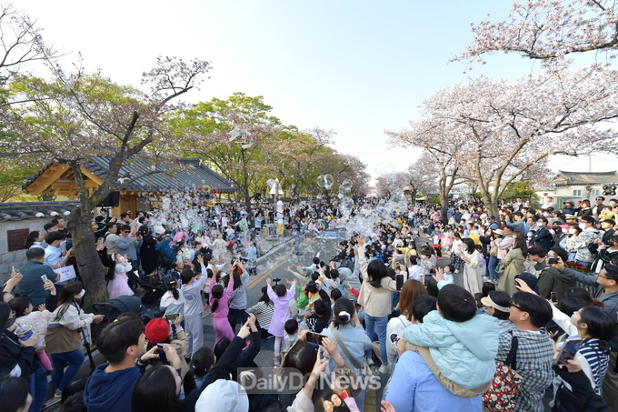 경주벚꽃축제, 차 없는 안전한 행사장 조성… 성황리 마무리