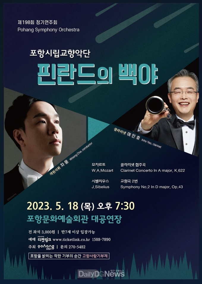 포항시립교향악단 제198회 정기연주회 ‘핀란드의 백야’ 개최