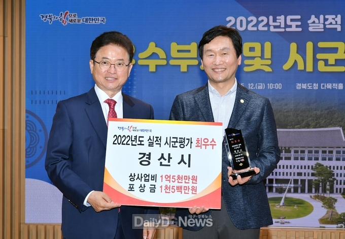 경산시, 경북도 시군평가‘최우수상’ 수상