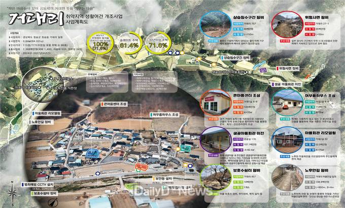 청송군 거대리, 2024년 취약지역 생활여건 개조사업 공모 선정-위치도