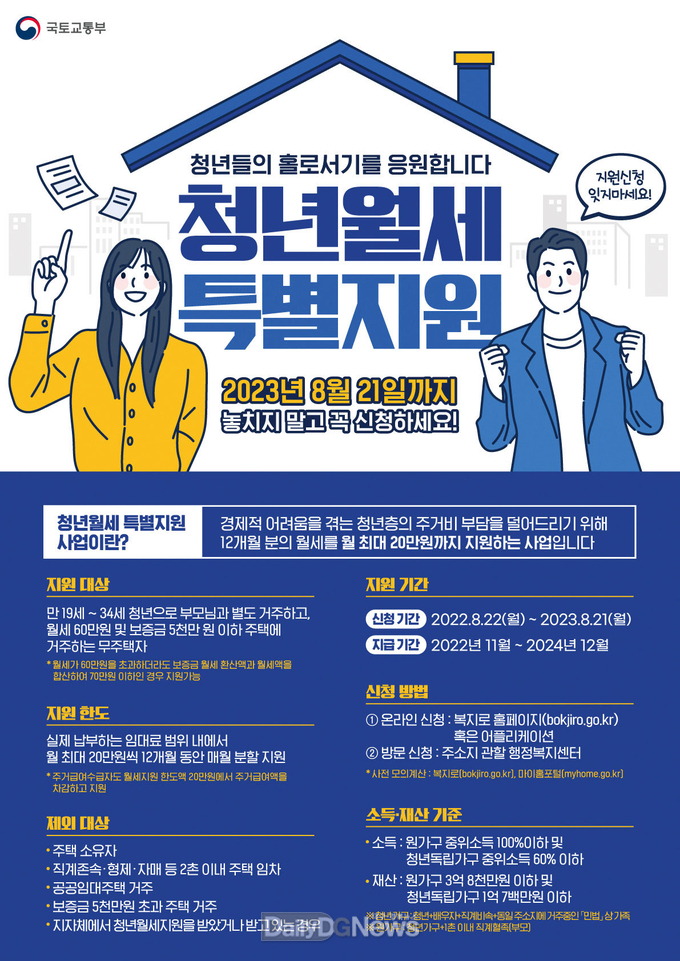 영천시 청년 월세 한시 특별지원사업 대상자 모집