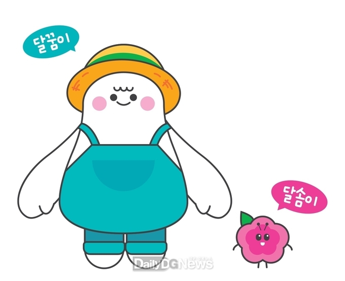 달성군의 새로운 청년 캐릭터 '달꿈이', '달솜이'. (사진=달성군 제공)