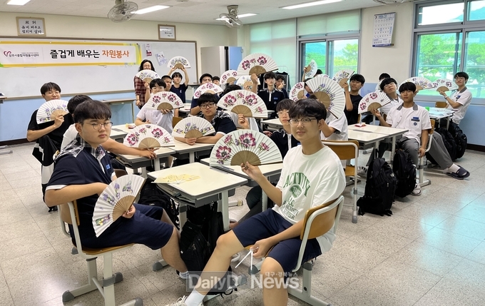 상주시종합자원봉사센터, 상주고등학교에서 체험형 자원봉사 교육 진행