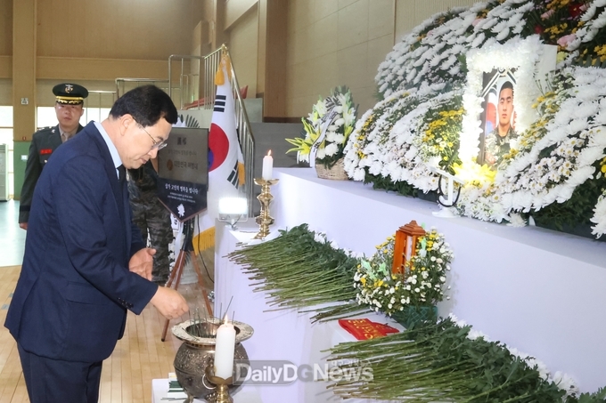 주낙영 경주시장 고 채수근 해병대 상병 조문