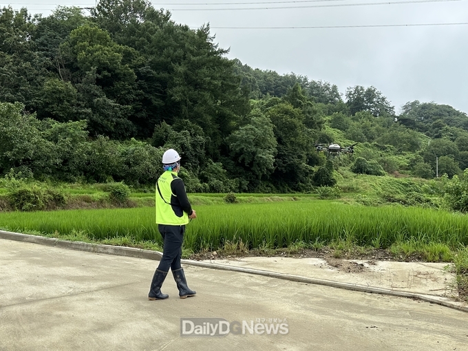 예천군, 벼 침·관수 지역 긴급 방제 실시
