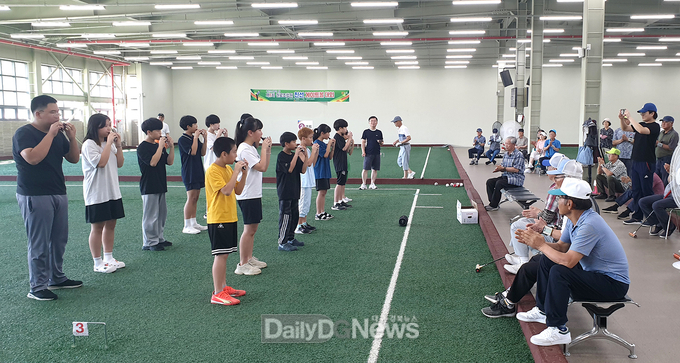 예천군 게이트볼 연합회, 어린이들 함께 게이트볼 대회 훈련