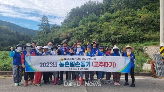 바르게살기운동영양군협의회, 농촌일손돕기 지원